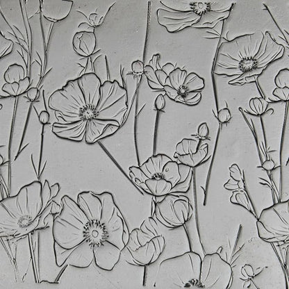 Ultimate Seamless Meadow 8-Set Clay Texture Rollers (4") - Seamless Meadow Set #01 - Embossing Pattern Rollers for Polymer & Ceramic Clay, Pottery & Crafts