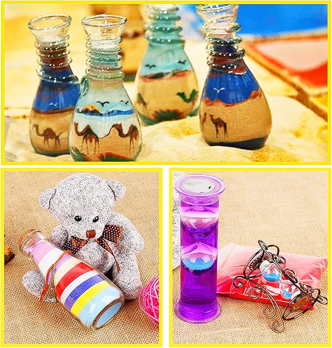Guuozzli 36 PCS Art Sand Kit, DIY Scenic Sand Painting & Wedding Decoration Bottles
