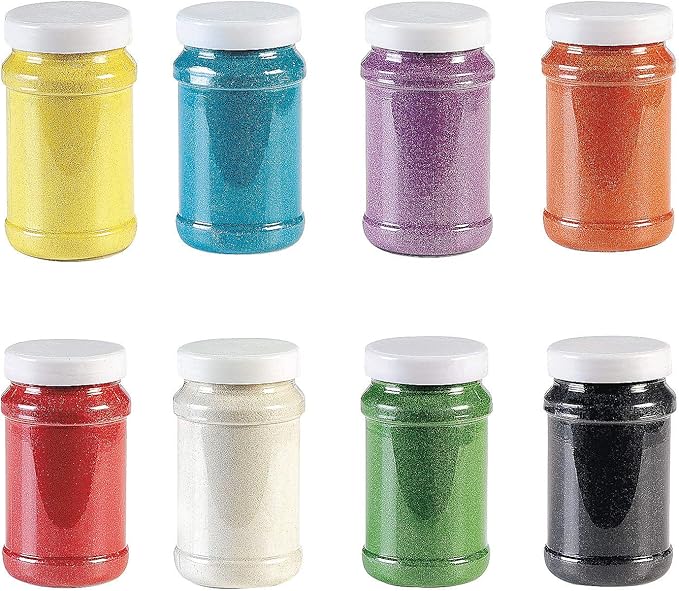 Rainbow Craft Sand Assortment (8Pc) - Crafts for Kids and Fun Home Activities