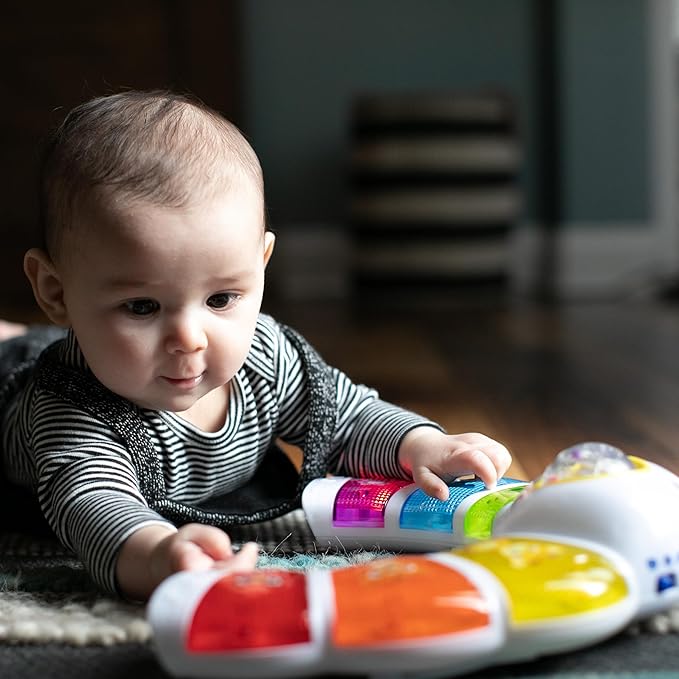 Baby Einstein Glow & Discover Light Bar Musical Toy, Activity Station, Sitting Up and Tummy Time Toy, Color and Animal Learning Toy, Infant Ages 3 Months+