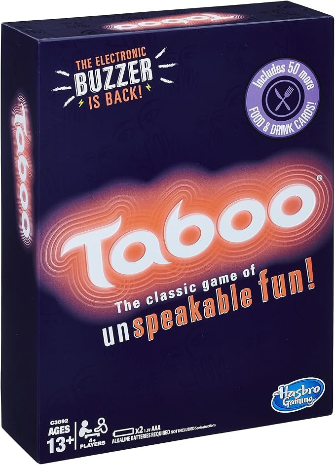 Hasbro Gaming Taboo Party Board Game with Buzzer for Kids Ages 13 and Up (Amazon Exclusive)