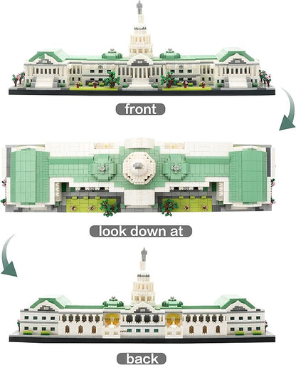 Micro Mini Blocks United States Capitol Building Architecture Model Famous Landmark Collection Set, Toys Presents for Adult and Kid Age of 14+ 3630 PCS