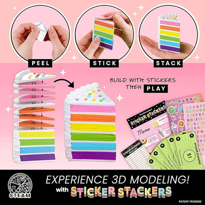 Fashion Angels - Sticker Stackers Set Confectionery, Foam Stickers for 3D Creations, Children's Toy Food, Creative Activity, from 8 Years, F13195