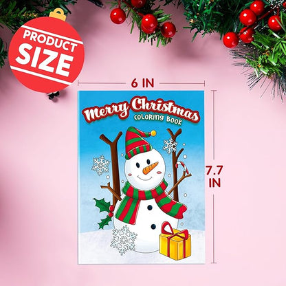 JOYIN 36 Pcs Christmas Coloring Books Bulk for Kids, Mini Coloring Booklets in 9 Covers with 10 Characters for Christmas Party Favor Supplies, Stockings Gifts Goodie Bags Stuffer Filler