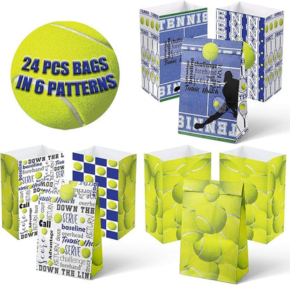 24 Tennis Party Favor Bags Tennis Goodie Bags Tennis Party Favors for Kids Tennis Birthday Party Supplies