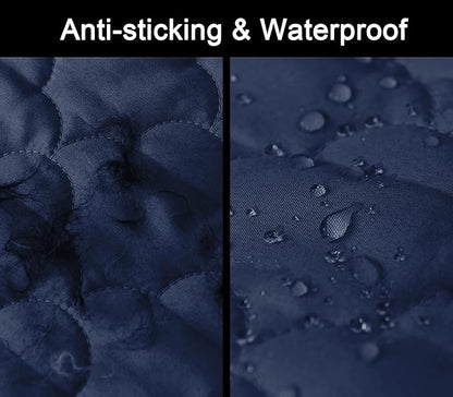 CHHKON Waterproof Nonslip Recliner Cover Stay in Place Dog Couch Chair Cover Furniture Protector Ideal Sofa Slipcovers for Pets and Kids (Navy, 30'')