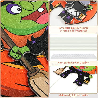 8Pcs Halloween Mini Golf Game Set, Halloween Yard Sign Games for Kids Party, Mini Golf Toy Game Include Clubs Balls Yard Sign Holes for Halloween Party Teens Golf Yard Lawn Indoor Outdoor Decorations