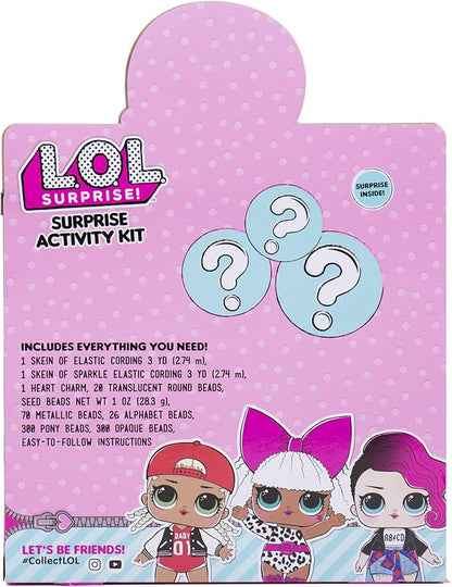 LOL Surprise! Surprise Activity Kit Jewelry Studio by Horizon Group USA.DIY Jewelry Making Kit.Kit Includes 700+ Beads. Alphabet Beads,Round Beads, Metallic Beads,Elastic Cording & More
