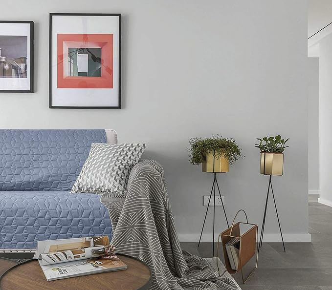 Ameritex Couch Sofa Slipcover 100% Waterproof Nonslip Quilted Furniture Protector Slipcover for Dogs, Children, Pets Sofa Slipcover Machine Washable (Stone Blue, 68'')