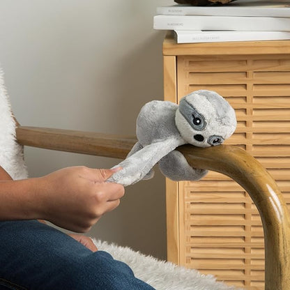 Hug Babies Cute Mini Plush Stuffed Animal Bracelet for Kids | Soft & Cuddly Portable Comfort Adorable On-The-Go Companion for Travel School & Adventures Ages 2+ (Sam The Sloth)