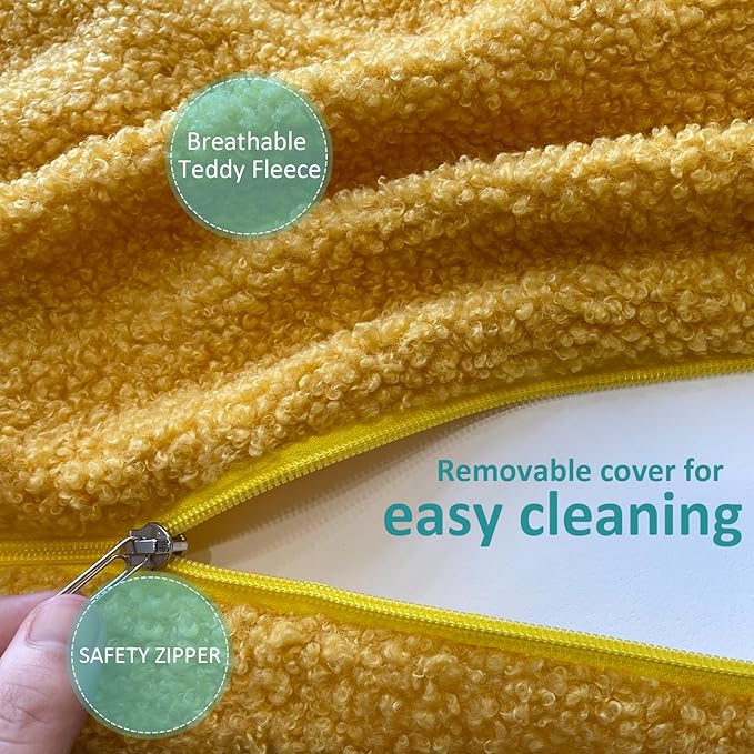 MOONBEEKI Comfy Toddler Chair, Kids Couch Fold Out to Lounger, Foldable Baby Sofa Plush for Girl and Boy Age 18 Months and Up （Duck）