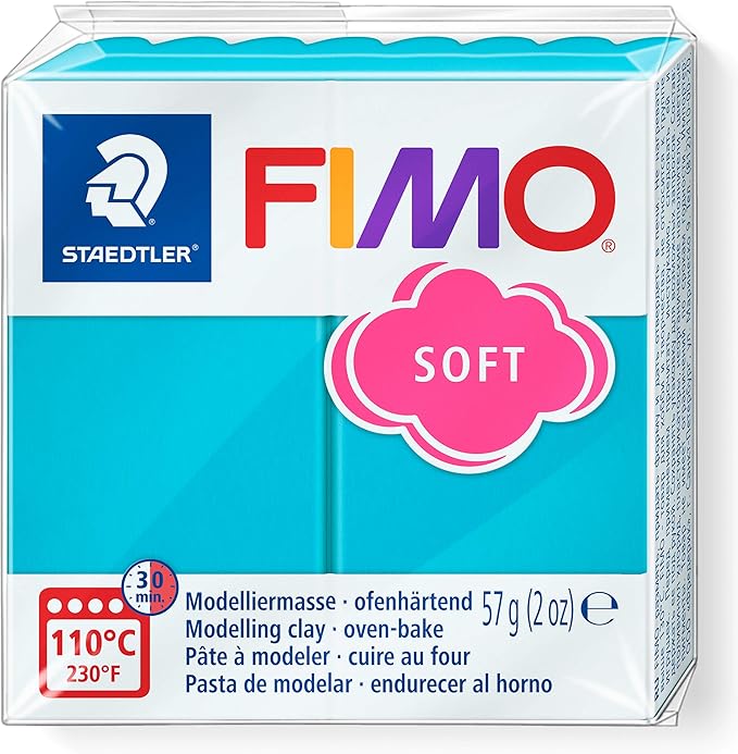 Staedtler FIMO Soft Polymer Clay - -Oven Bake Clay for Jewelry, Sculpting, Crafting, Peppermint 8020-39 57 g