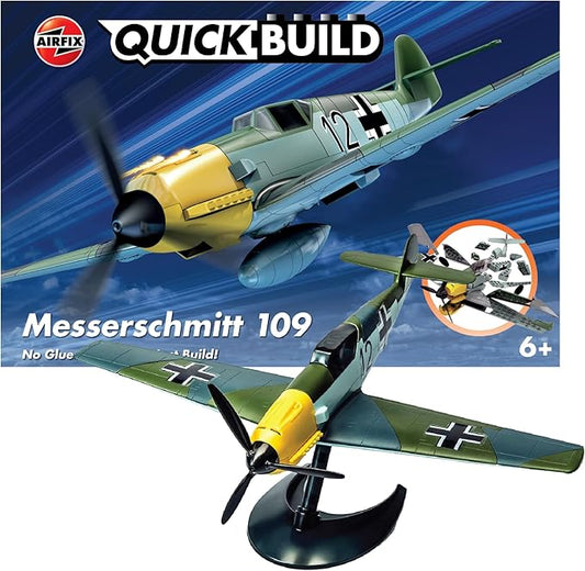 Airfix Quickbuild Messerschmitt 109 Airplane Brick Building Plastic Model Kit J6001