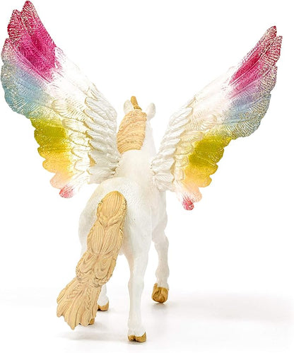 Schleich bayala, Unicorn Toys for Girls and Boys, Winged Rainbow Unicorn with Glitter Wings, Ages 5+, Multicolor, 7 inch