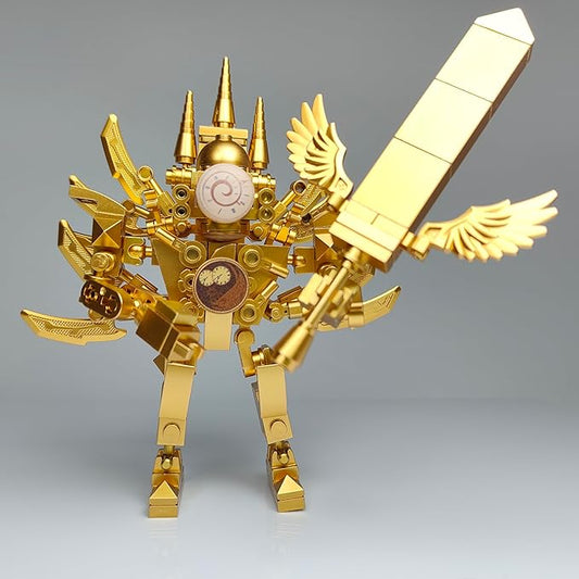 Skibid Toilet Building Block Set, Mini Big Sword Titan Clock Man Skibid Building Brick for Adults Fans 159PCS Blocks