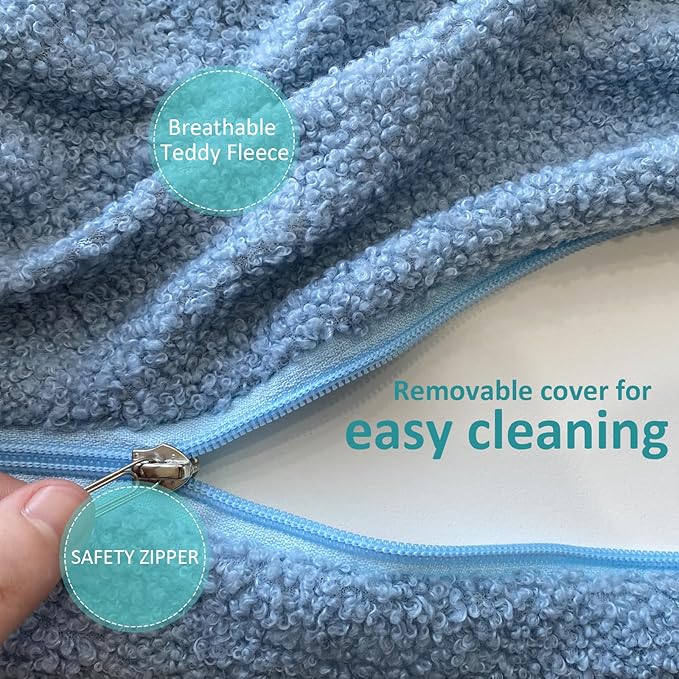 MOONBEEKI Comfy Toddler Chair, Kids Couch Fold Out to Lounger, Foldable Baby Sofa Plush for Girl and Boy Age 18 Months and Up （Blue Triceratops）