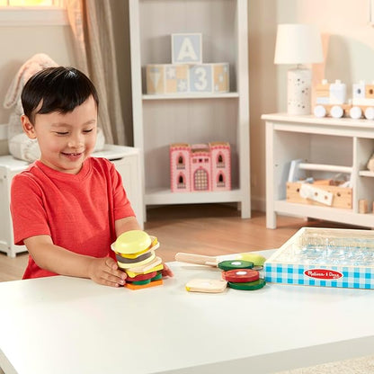 Melissa & Doug Wooden Sandwich-Making Pretend Play Food Set