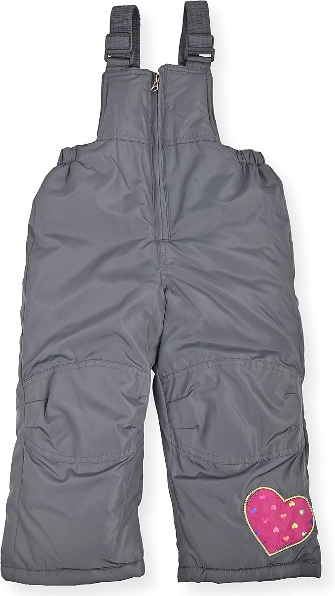 Arctic Quest Little Girls Bib Snow Pants and Ski Jacket Water-Resistant Snowsuit For Kids Winter Jacket For Girls