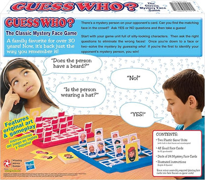 Guess Who? Board Game with Classic Characters by Winning Moves Games USA, Classic Children's Mystery Board Game of Deduction for 2 Players, Ages 6+ (1191)