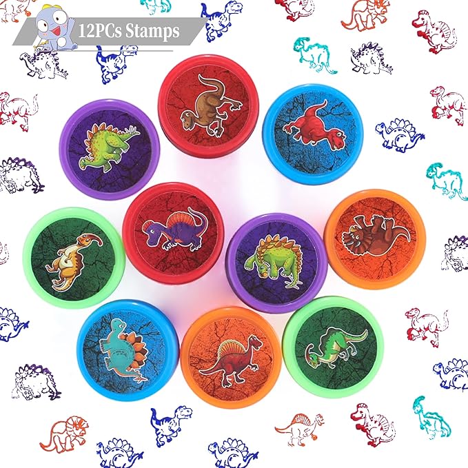 194Pcs Dinosaur party favors Dinosaur Rings for Boy Kids Party Supplies Dinosaur slap Bracelet Tattoos Keychains Dinosaur Theme Party supplies for Birthday party goodie bag Fillers