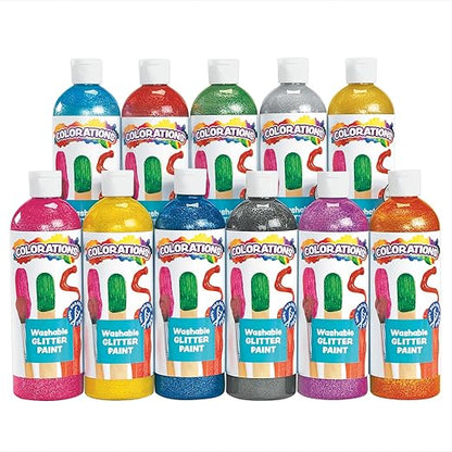 Colorations Washable Glitter Paints, Set of 11, 16oz each, Paint, Kids Paint, Washable Paint, Washable Paint For Kids, Paint For Kids, Kids Paint Set, Paint Set For Kids, Finger Paint