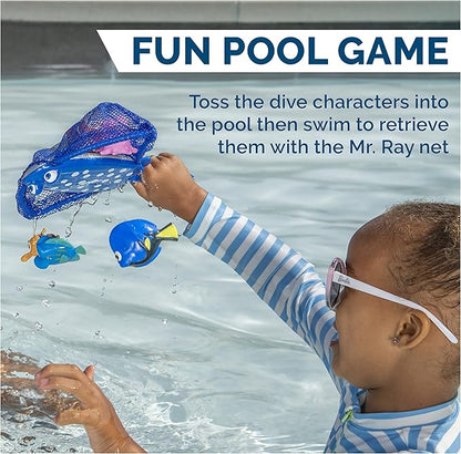 SwimWays Disney Finding Dory Mr. Ray's Dive and Catch Game, Bath Toys and Pool Party Supplies for Kids Ages 5 and Up