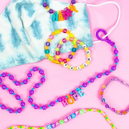 Just My Style Personalized Alphabet Beads, Includes 1000+ Charms & Beads, Makes Over 40 Pieces of Jewelry, Great Bead Kit, Fun Bracelet Making Kit