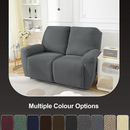 NORTHERN BROTHERS Recliner Chair Covers, Loveseat Chair Covers, Covers for Reclining Chairs, Recliner Couch Cover 2 Seat, Dark Gray