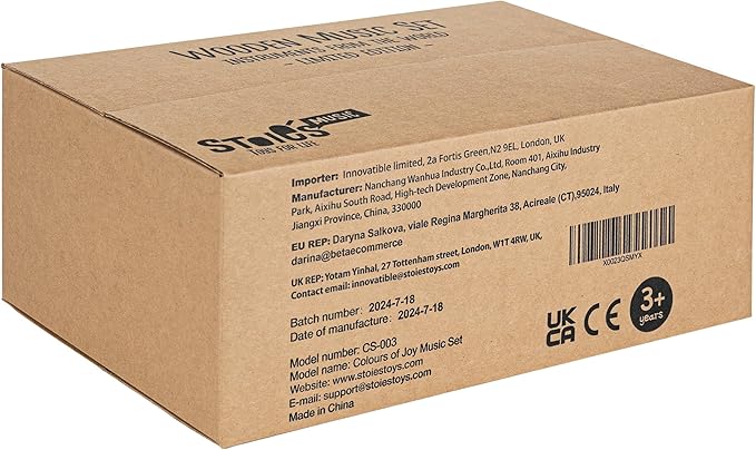 Stoie's Wooden Musical Instruments for Toddlers, Montessori Music Toys for Kids, with Xylophone, Tambourine and Maracas, Educational Development and Creativity, Baby Musical Instruments