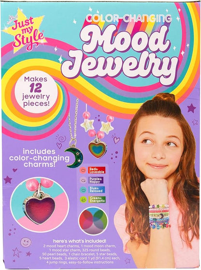 Just My Style Color-Changing Mood Jewelry Making Kit, Bracelet & Necklace Making Kit, Arts & Crafts Kit for Girls & Boys Ages 6-10