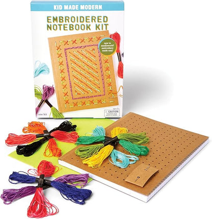 Kid Made Modern Embroidered Notebook Craft Kit - Kids Arts & Crafts | Kid Journal