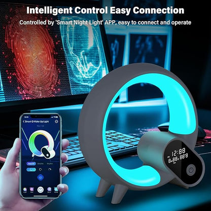 Sunrise Alarm Clock Wake Up Light - Smart Lights Sound Machine with Sunrise Simulation, App Control, Bluetooth Speaker, Music Sleep Atmosphere Lamp for Kids, Heavy Sleepers
