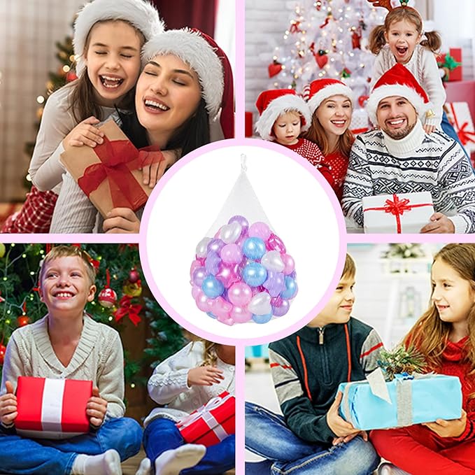 GOGOSO Shape Ball Pits Balls, Star Heart Plastic Play Balls for Toddlers Kids Children, DIY Giant Friendship Bracelet Banner