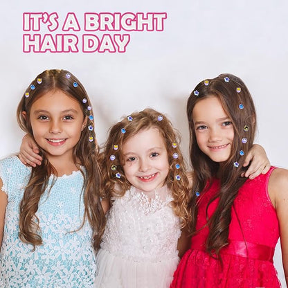 kidzkube Kids Hair Gem Stamper Kit, Quick Gems Hair Jeweler, Bling Hair Jewels for Girls Toys, Hair Styling Tool with Reusable Shining Diamonds, Birthday Gifts Toys for Girls Ages 3 4 5 6 8-12