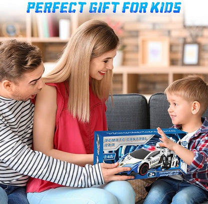 Dolanus Remote Control Car - Transform Police RC Cars, Robot Toys for Ages 5-7, Kids Toys, 4 Year Old Boy Toys, Birthday Gifts for Boys Kids Toddlers, Toys for 3 4 5 6 7 8 10 12 Years Old Boy- Blue