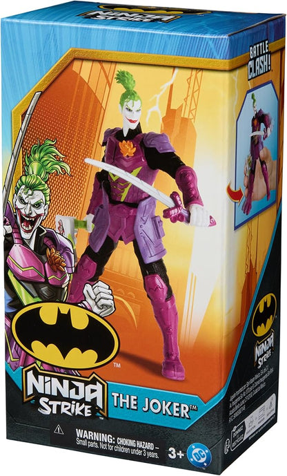 DC Comics, Batman Battle Clash 6” Ninja Strike The Joker Action Figure with 2 Ninja Accessories, Super Hero Kids Toys for Boys and Girls Ages 3 & Up
