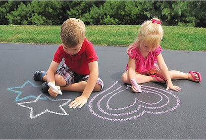 Cra-Z-Art Washable Sidewalk Jumbo Chalk in Storage Bucket with Lid and Handle, 20 Assorted Colors (108076)