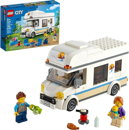 LEGO City Great Vehicles Holiday Camper Van 60283 Toy Car for Kids Ages 5 Plus Years Old, Caravan Motorhome, Gifts for Boys and Girls