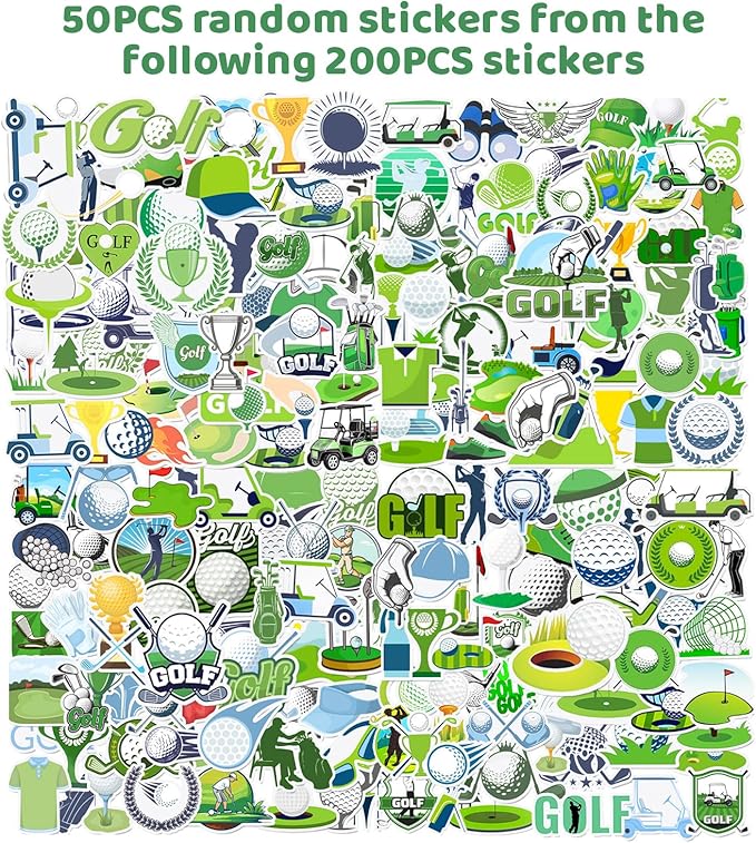 74 PCS Golf Party Favors, 50 PCS Golf Stickers 24 PCS Golf Slap Bracelets Golf Birthday Party Decorations Supplies for Kids Adults