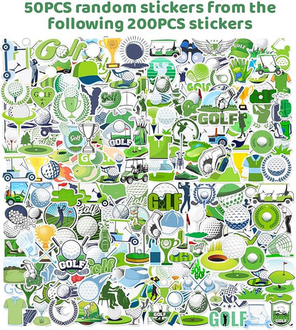 74 PCS Golf Party Favors, 50 PCS Golf Stickers 24 PCS Golf Slap Bracelets Golf Birthday Party Decorations Supplies for Kids Adults