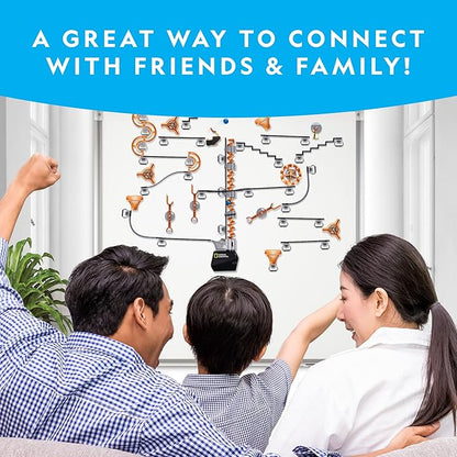 NATIONAL GEOGRAPHIC Magnetic Marble Run - 150-Piece STEM Building Set for Kids & Adults with Magnetic Track & Trick Pieces & Marbles for Building A Marble Maze, STEM Project (Amazon Exclusive)
