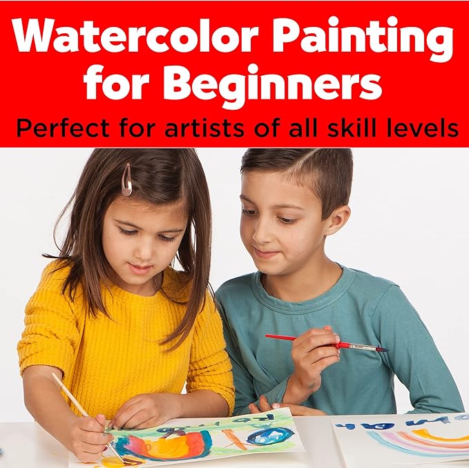 Faber-Castell Young Artist Learn to Watercolor - Watercolor Paint Set for Kids Ages 5+, Kid-friendly and Washable Watercolor Paint (Packaging May Vary)