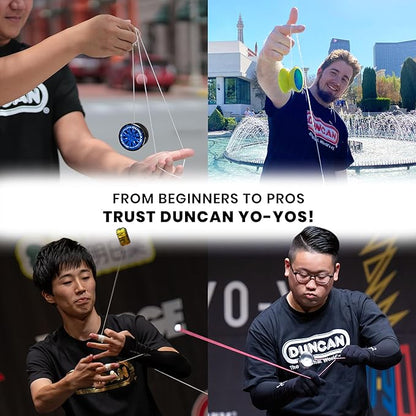 Duncan Toys Windrunner Yo-Yo [Black] - Unresponsive Pro Level Aluminum Yo-Yo with Double Rim, Concave Bearing, SG Sticker Response
