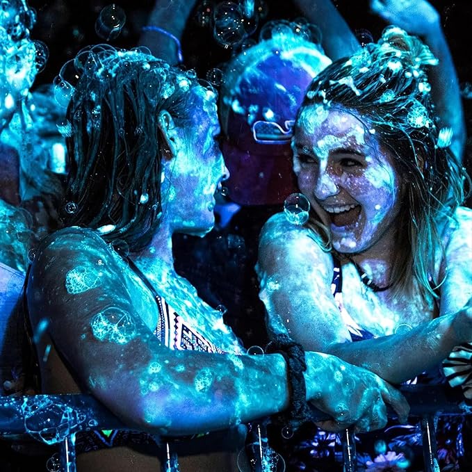 Atomic Bubbles: Tekno Bubbles - 48 Pack 1oz Bottles - UV Blacklight Glow Bubbles, Glow Parties, Indoor & Outdoor, Party Favors, Kid Safe & Non-Toxic