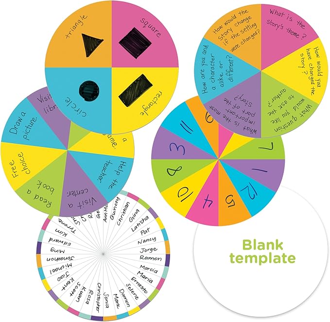 Educational Insights Jumbo Magnetic Spin Wheel - Magnetic Spinner for Classroom Games, Teacher and Classroom Supplies