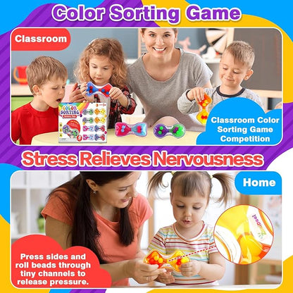Sensory Fidget Toys for Kids Toddler: 8 Pack Color Sorting Sensory Toys for Autism - Squeeze Calming Toys for Toddler Girls Boys -Goodie Bags Stuffers for Kids