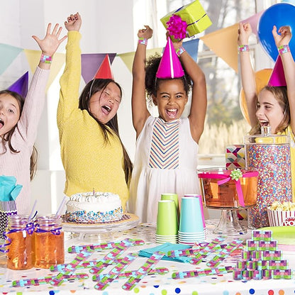 48 Pcs Building Block Slap Bracelet, Building Block Birthday Party Favors Supplies Building Block Birthdays Party Decorations for Boys Girls Toys Gifts Gifts Classroom Prize Reward