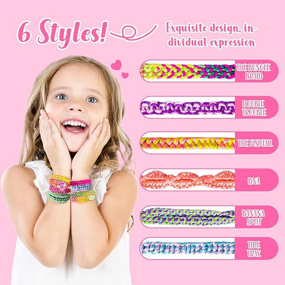 GIRLINK Friendship Bracelet Making Kit Toys - DIY Arts and Crafts Toys - String Bracelets Maker Craft for Ages 6-12 Best Valentine's Day Gift Birthday Gifts Ideas for Girls