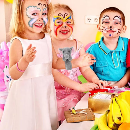 Abaodam Animal Slap Bracelet Elephant Slap Bracelet Plush Stuffed Animal Hugger Snap Wrist Band for Kids Birthday Party Gifts