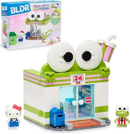 BLDR Hello Kitty and Friends Keroppi Mart Building Set with Hello Kitty and Keroppi Minifigures - Gift for Kids, Girls, Sanrio, and Kawaii Fans Ages 8+, 0103